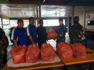 Lanudal Matak Berbagi Sembako Kepada PWI