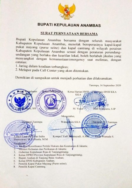 Tidak Patuh Aturan, Bupati Bersama Masyarakat Menolak Adanya Kapal Pukat