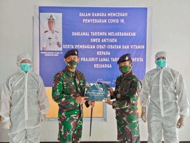 Prajurit Lanal Tarempa Gelar Rapidtest Antigen