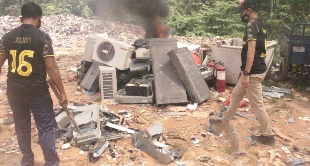 Aset Dimusnahkan Dengan Dibakar