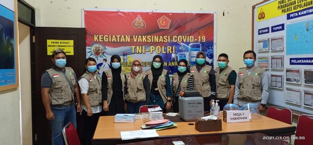 Dinkes PPKB Anambas Vaksinasi Personil TNI-Polri