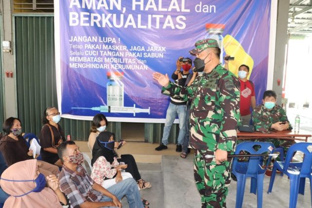 Pelantar II KUD Tanjungpinang Sasaran Serbuan Vaksinasi  Oleh Kodim 0315/Bintan