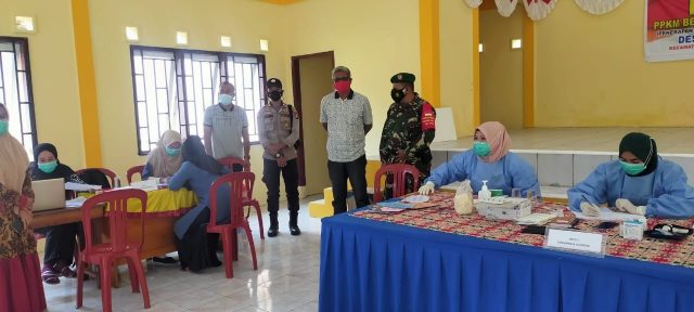 Polsek Pulau Laut Kawal Pelaksanaan Vaksinasi