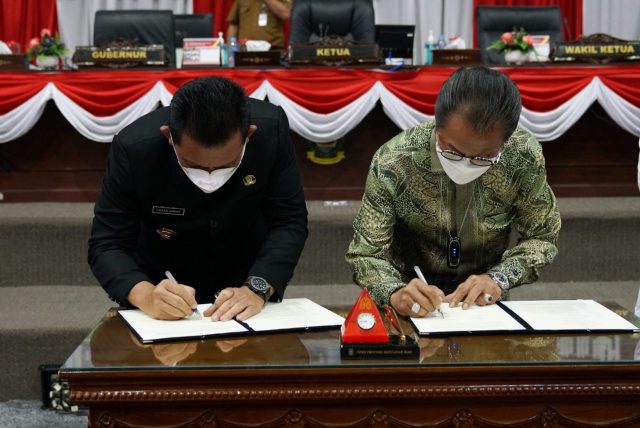 Pemprov dan DPRD Teken Nota Kesepakatan Perubahan KUA dan PPAS APBD 2021
