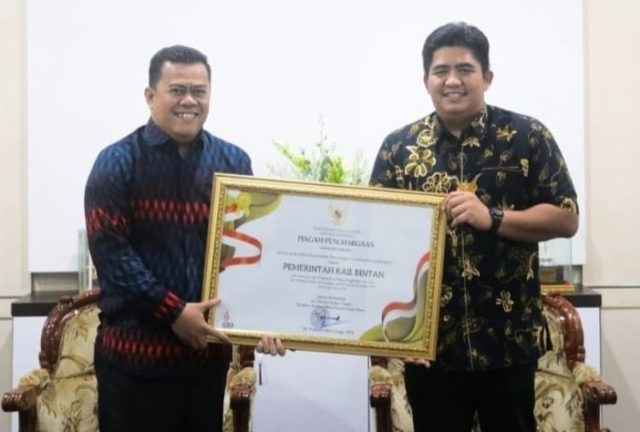 Kemendagri RI Berikan Penghargaan Bintan Sebagai Kabupaten Inventarisasi Aset Desa Terbaik