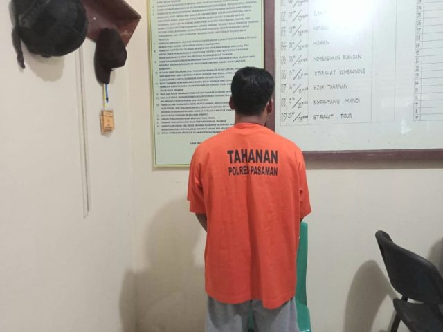 Excavator di Bakar Polres Pasaman Tahan Tersangka