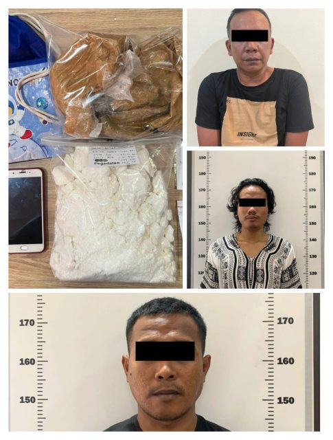 Ditresnarkoba Polda Kepri Amankan Tiga Orang Pelaku dan Barang Bukti Narkotika Jenis Kokain Seberat 1.471 Gram