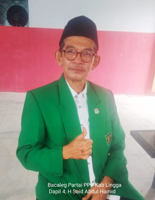 Haji Said Abdul Hamid Sesepuh PPP Lingga Turun Gunung. Ketua DPC PPP Kabupaten Lingga : Semangat Partai Dulang Suara Pileg 2024