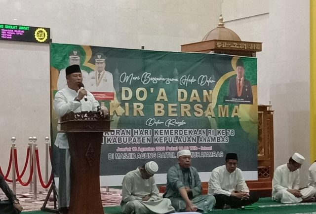 Pemda Anambas Gelar Doa dan Zikir Bersama Dalam Rangka Syukuran Peringatan HUT KEMRI Ke 78 Tahun