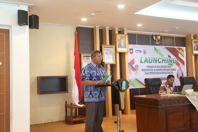 Bupati Hadiri Lounching Aplikasi Siskeudes Online Pemerintah Desa