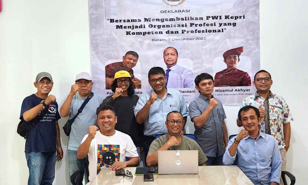 Deklarasi Pasangan Saibansah-Parna Menjadi Calon Ketua PWI Kepri dan Ketua DK
