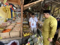 Bupati Roby Cek Pasar Murah Dan Stok Bahan Pokok Di Pasar Tanjunguban