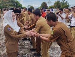 Apel Perdana Bupati Cen Sui Lan Ucapkan Minal Aidin wal Faizin