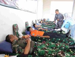 HUT ke-78 Kopasgat: Denhanud 477 Natuna Gelar Aksi Donor Darah, Kumpulkan Puluhan Kantong Darah