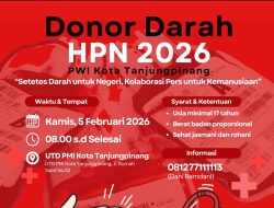 PWI Tanjungpinang Gandeng TNI-Polri dan PMI Gelar Donor Darah Masal
