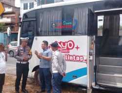 Jelang Mudik Lebaran Satlantas Bersama Dishub Cek Kesiapan Armada Angkutan Umum