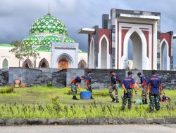 Sambut Bulan Suci Ramadhan 1447 Hijriah, Batalyon Arhanud 14 Gelar Goro Di Masjid Agung Baitul Izzah