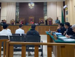 Empat Terdakwa Perkara Korupsi PNBP UPP Tanjunguban Dituntut JPU Penjara 14 Tahun
