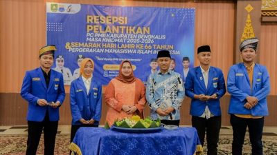 Hadiri Pelantikan PC PMII, Bupati Kasmarni Ajak Mahasiswa Jadi Motor Penggerak Bengkalis