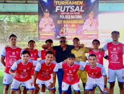 Satlantas Optimis Raih Kemenangan Pada Final Pertandingan Futsal Peringatan HUT Bhayangkara ke 80 Natuna