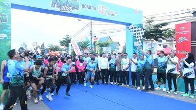 Meriah! Rayakan HUT Bhayangkara 2026, Polres Bengkalis Banjir Hadiah di Jalur 8 Kilometer