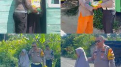 Lebih Tepat Sasaran Satlantas Natuna Menyusuri Warga Kurang Mampu Pada Jumat Berkah