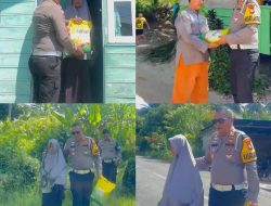 Lebih Tepat Sasaran Satlantas Natuna Menyusuri Warga Kurang Mampu Pada Jumat Berkah