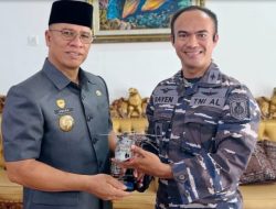 Perkuat Sinergi Perbatasan, Bupati Anambas Sambut Kedatangan Danlanudal Matak