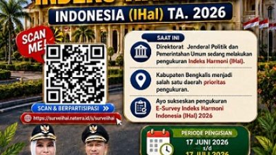 Berlangsung Hingga 17 Juli, Bupati Bengkalis Dorong Masyarakat Sukseskan Indeks Harmoni Indonesia