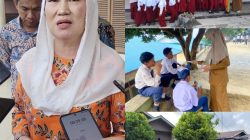 Antisipasi Terserang ISPA, UPTD Puskesmas Pulau Tiga Barat Bagikan Masker Gratis Ke Sekolah dan Warga