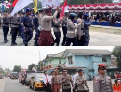 Personel Polres Natuna Ikut Andil Pawai Budaya Meriahkan HUT RI ke 81 Tahun 2026