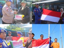 Sebanyak 100 Bendera dan Beras, Membuat Senyum Para Nelayan Di Pelabuhan Pering