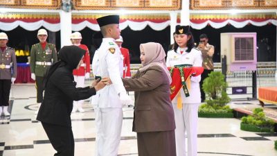 Bupati Kasmarni Resmi Kukuhkan 75 Anggota Paskibraka Kabupaten Bengkalis 2026