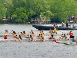 Lomba Sampan Naga Semarakkan Pesta Rakyat Kemerdekaan HUT RI Ke 81 Desa Kuala Sempang