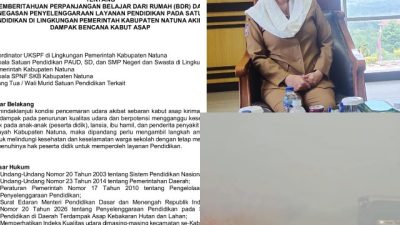 Kondisi Udara Di Natuna Tidak Baik-Baik Saja Akibat Asap Kiriman, Bupati Cen Sui Lan Perpanjang BDR