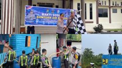 Bentuk Kepedulian Pada Masyarakat, Momen Hari Lalin ke 71 Satlantas Polres Natuna Salurkan Air Bersih