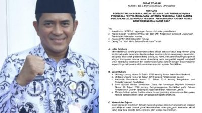 Pemda Natuna Kembali Memperpanjang BDR, Lantaran Kabut Asap Tak kunjung Reda