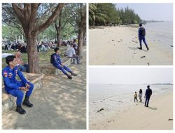 Tim Satpolairud Polres Natuna Laksanakan Giat Patroli Di Sekitar Bibir Pantai Piwang
