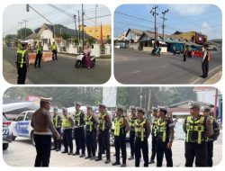 Satlantas Laksanakan Giat Pamturlalin Agar Upacara HUT ke-27 Kabupaten Natuna Berjalan Lancar Dan Aman