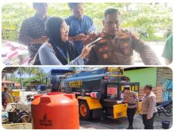 Respons Cepat Tim Penyaluran Air Bersih Polres Natuna, Tangani Krisis Air Bersih Di Pasar Ikan Ranai