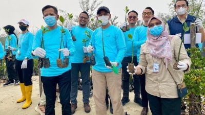 PT BIIE Lakukan Penanaman 5.000 Bibit Mangrove Bagian Aksi Nyata Rekor MURI BRI Tropical Night Run 2026
